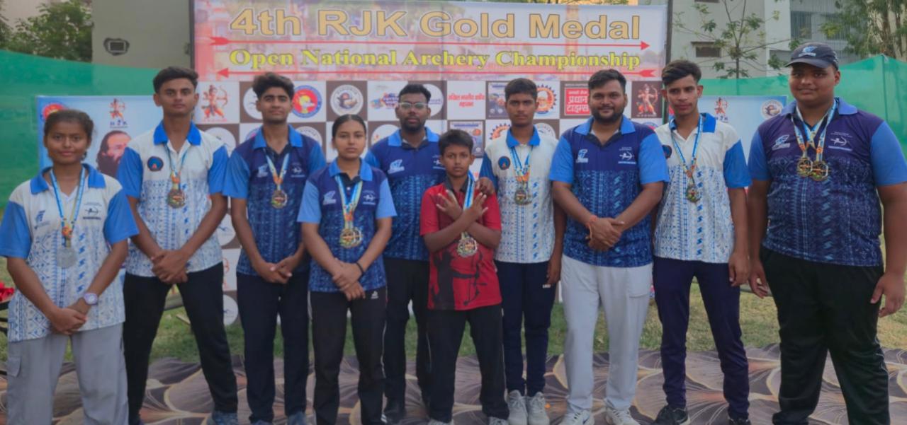 SSAIT archers with medals at the 4th RJK Gold Medal Open National Archery Championship, Haridwar 2026